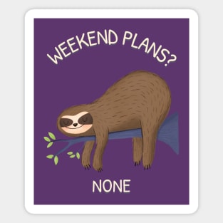 Lazy Sloth Funny Magnet